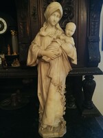 Marble statue of the Virgin Mary with her child