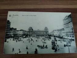 Antique postcard, Brussels, World Exhibition stamp, from 1910