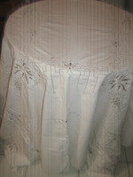 Beautiful off-white embroidered risel large tablecloth