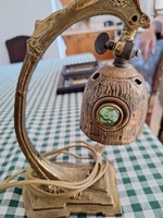 Antik bécsi szecessziós réz asztali lámpa