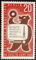 BB217 /  Németország - Berlin 1961 Rádió-Televízió kiállítás  bélyeg postatiszta