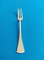 Silver pastry fork with cutting edge in English style