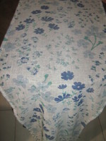 Beautiful blue floral woven filigree running tablecloth