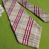 Wedding nyk76 - checkered on beige - silk tie