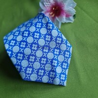 Wedding nyk58 - blue based pattern - silk tie