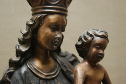 Mary with Jesus - baroque bronze statue