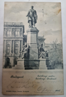 Budapest Széchenyi szobor régi képeslapon Schmidt Edgar, Drezda-Budapest kiadása 1901