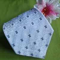 Wedding nyk58 - white gray striped - silk tie