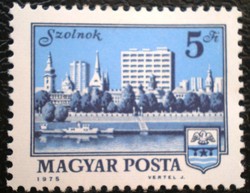 S3023 / 1975 Tájak - Városok : Szolnok bélyeg postatiszta