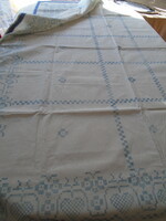 155 X 123 xm unstitched linen tablecloth.