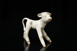 Retro drasche porcelain calf figurine / cow statue / retro old