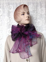 Beautiful romantic fidres-ruffled organza scarf