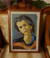 Skoda Éva ragyogó festménye! Női portré!