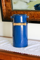 3 Liter, blue, enamelled, milk jug.