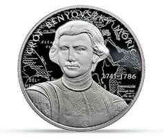 HUF 10,000 silver commemorative medal 2021 móric benyovszky 31.46 Gr 38.61 Mm in closed unopened capsule