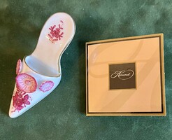 Herend slippers, in original box, with certificate.