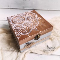 Gift box with soap - rustic mandala