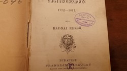 Radnai Rezső: Esthetikai törekvések Magyarországon 1772-1817.