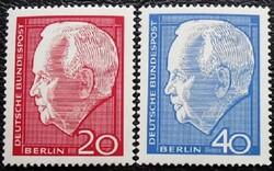 BB2134-5 /  Németország - Berlin 1964 Heinrich Lübke bélyegsor postatiszta