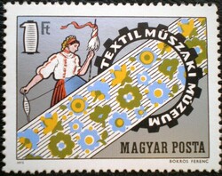 S2843 / 1972 Textilműszaki Múzeum bélyeg postatiszta