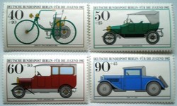 BB660-3 / Németország - Berlin 1982 Ifjúság : Veterán motorkerékpár és autók bélyegsor postatiszta