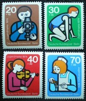 BB468-71 / Németország - Berlin 1974 Ifjúság - Az ifjúsági munka elemei bélyegsor postatiszta