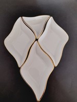 Zsolnay rhombus white-gold bowls, 4 in one