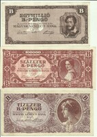 1946.- 3 Pcs.- B-blade of different value