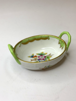 Herend victoria patterned bowl with handle