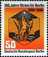 BB720 / Németország - Berlin 1984 100 éves az áramszolgáltatás Berlinben bélyeg postatiszta