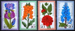 BB524-7 / Németország - Berlin 1976 Népjólét : Kerti Virágok bélyegsor postatiszta