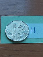 Cuba 25 centavos 2001 steel nickel plated #h