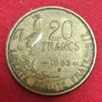 1953. 20 Frank Franciaország Negyedik Köztársaság (1944 - 1959) (780)