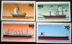 BB544-7 / Németország - Berlin 1977 Ifjúság : Hajók bélyegsor postatiszta