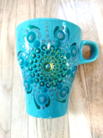 Painted ceramic mug