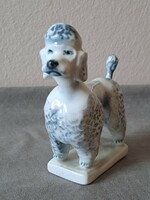 Almost free! Flawless Zsolnay poodle / poodle dog porcelain figure