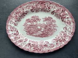 A beautiful country-style myott, English earthenware, oval large roast or cake plate