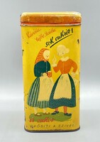 Régi SOK CUKROT cukorkás fémdoboz c.1948-50
