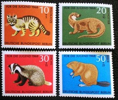 BB316-9 /  Németország - Berlin 1968 Ifjúság : Veszélyeztetett állatok bélyegsor postatiszta