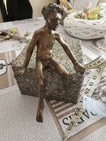Nude man on a marble plinth!