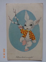 Old graphic Easter greeting card - Eva Horváth drawing