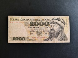 Lengyelország 2000 Zlotych / Zloty 1979, F+