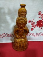 Karcagi glazed earthenware drinking figure