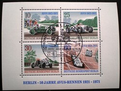 Bbb3p / Germany - Berlin 1971 avus-rennen block stamped