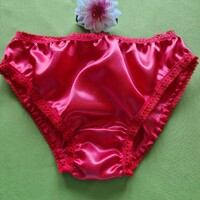 Fen010 - traditional style satin panties l/46 - red/red