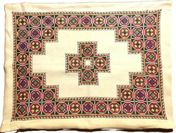 Embroidered cushion cover needlework cross stitch vintage craft hand embroidered cotton canvas