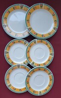 Wellco German porcelain saucer small plate package with tulip pattern Easter spring