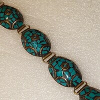 Beautiful Tibetan bracelet with turquoise 18 +5 cm at a good price!