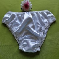 Fen022 - traditional style satin panties xl/48 - white/white