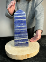 Lapis lazuli pirit Obeliszk -  ÓRIÁSI !!  Magasság: 30 cm - Szélesség: 11 cm - 8,7 KG !!